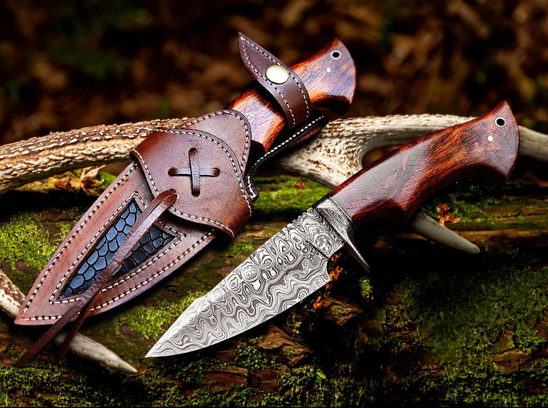 Damascus Bobcat Dagger