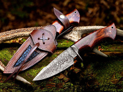 Damascus Bobcat Dagger