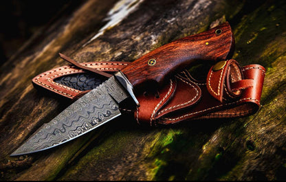 Damascus Bobcat Dagger
