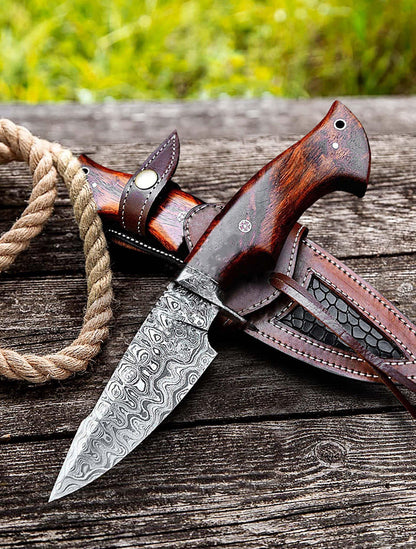 Damascus Bobcat Dagger